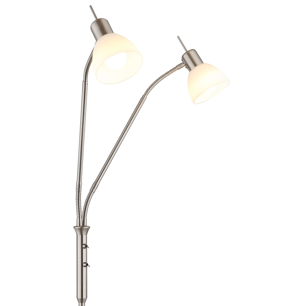 Reading lamp 2-lights Malte nickel Globo 9007371447541