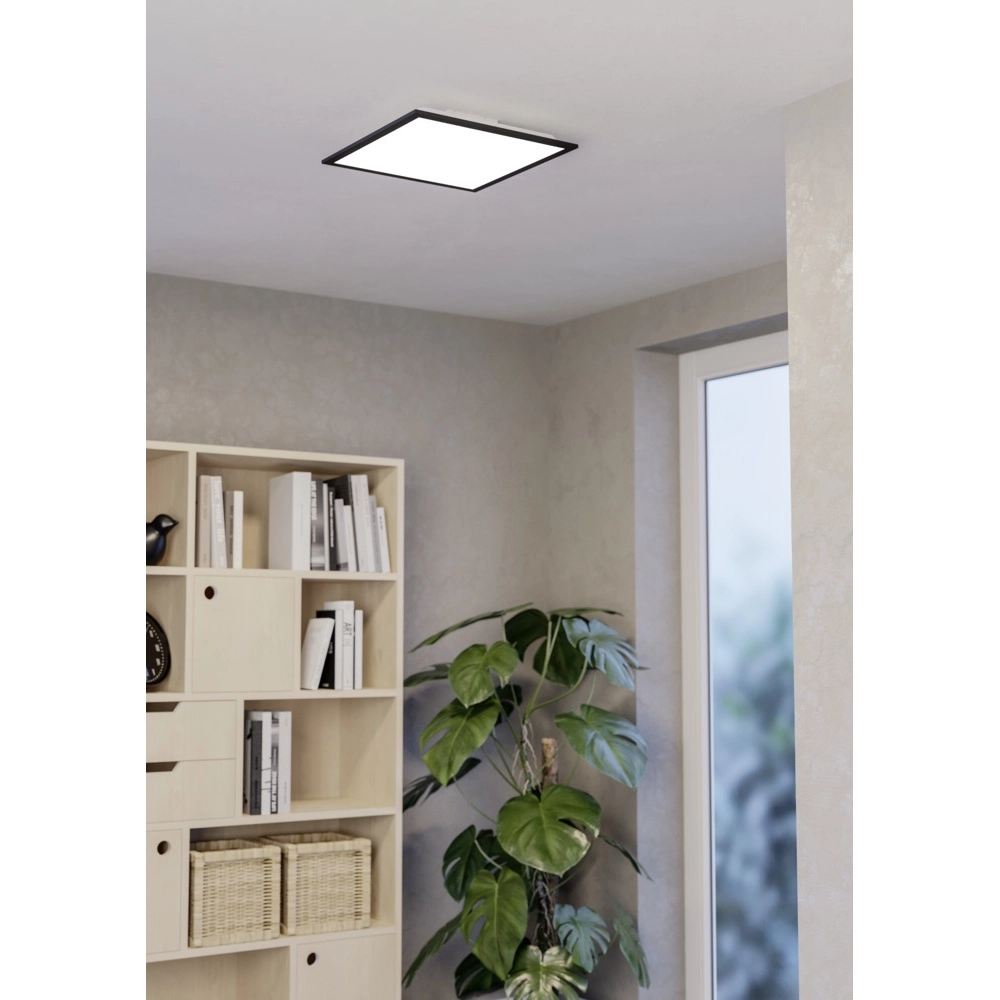 Smart ceiling light Moradillo-Z black square 39.3cm Eglo 9008606342112