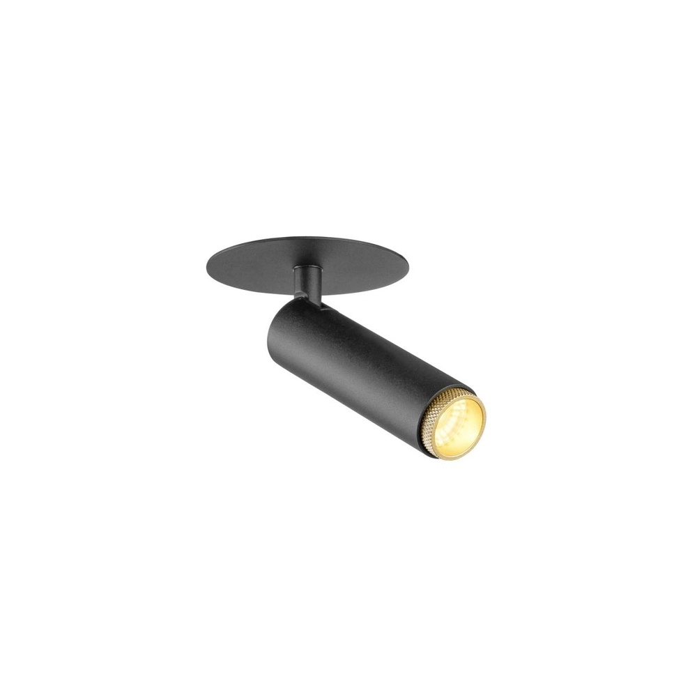 Recessed spotlight Grip! S black with gold 3000K SLV 4024163304818