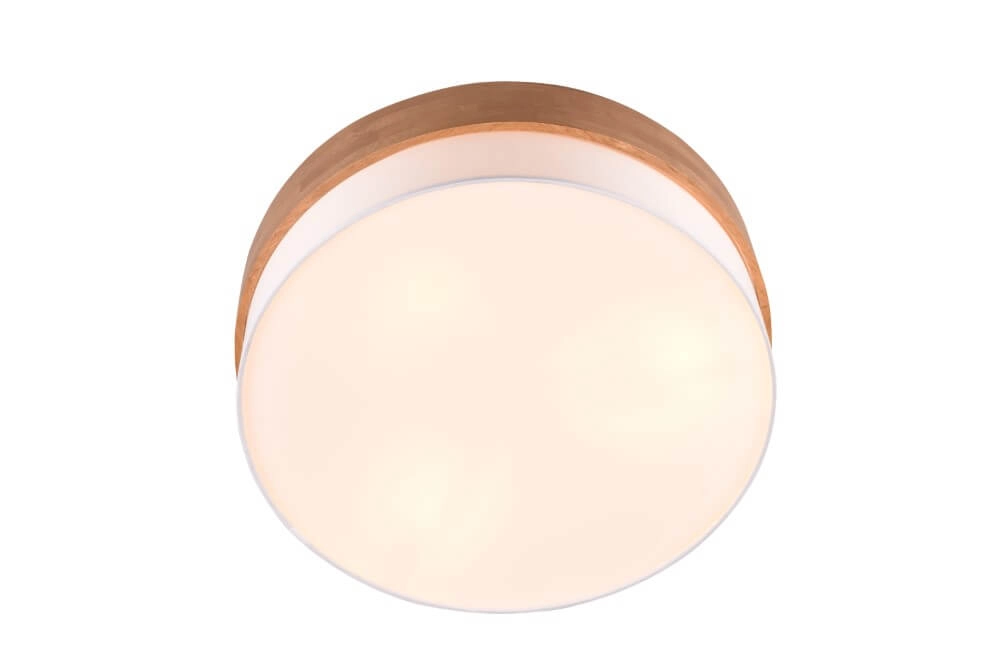 Ø 50cm ceiling lamp Seasons wood with white Trio 4017807526202