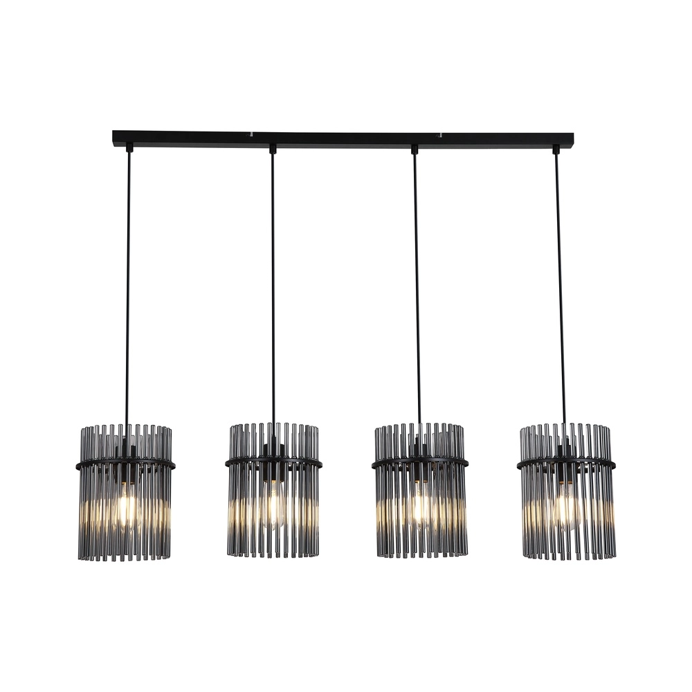 Pendant lamp Swizzle 4-light black