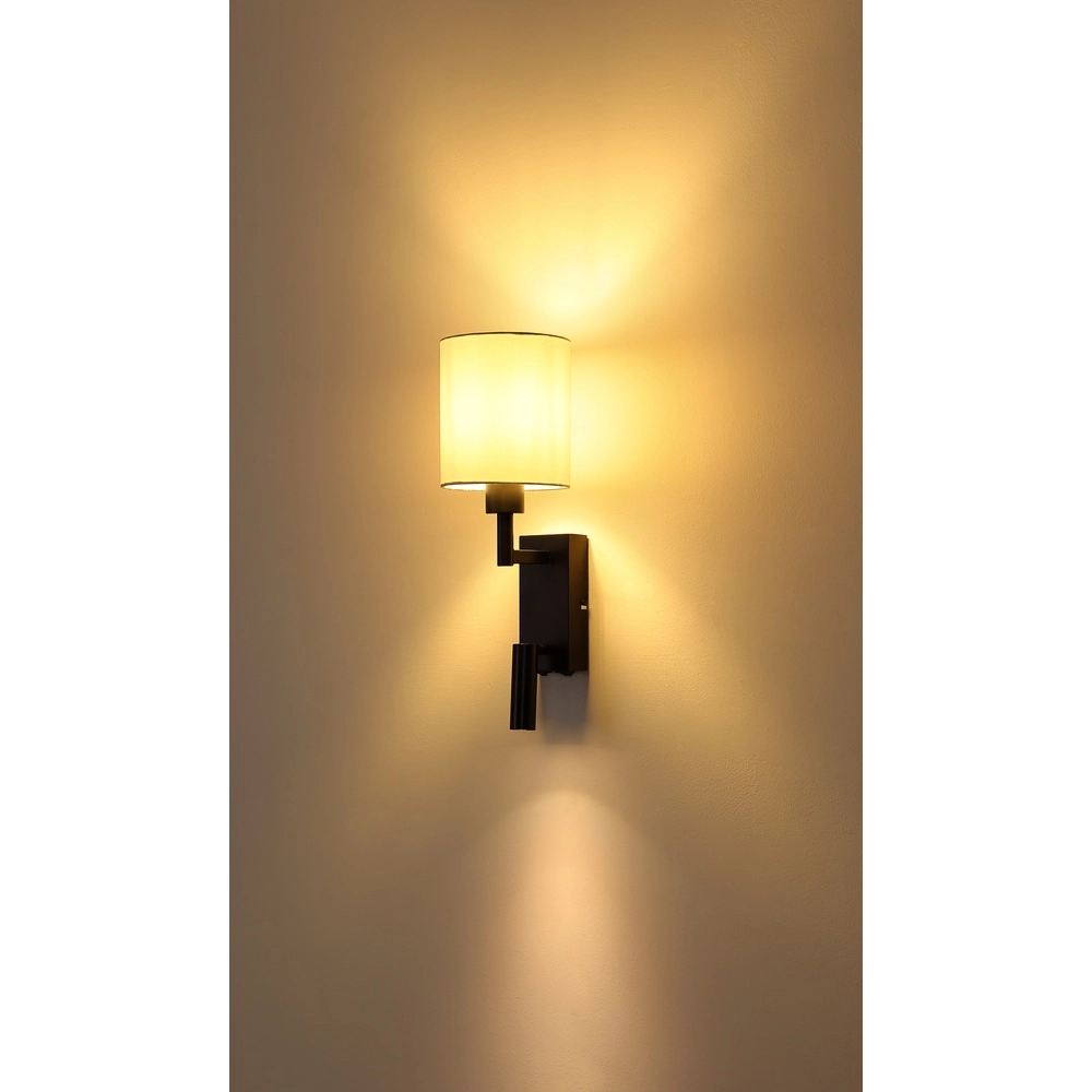 Bedside lamp Zamora black with white hood Globo 9007371569892