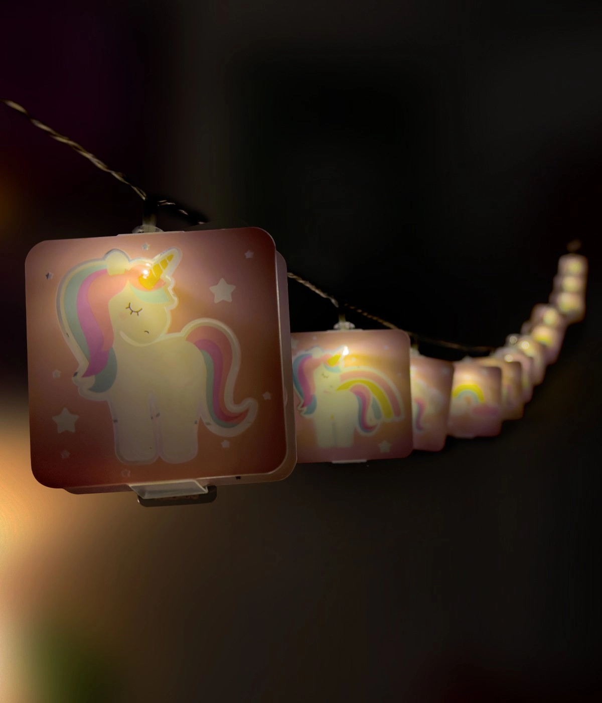 String lights Unicorns pink for children's room Dalber 8420406415956