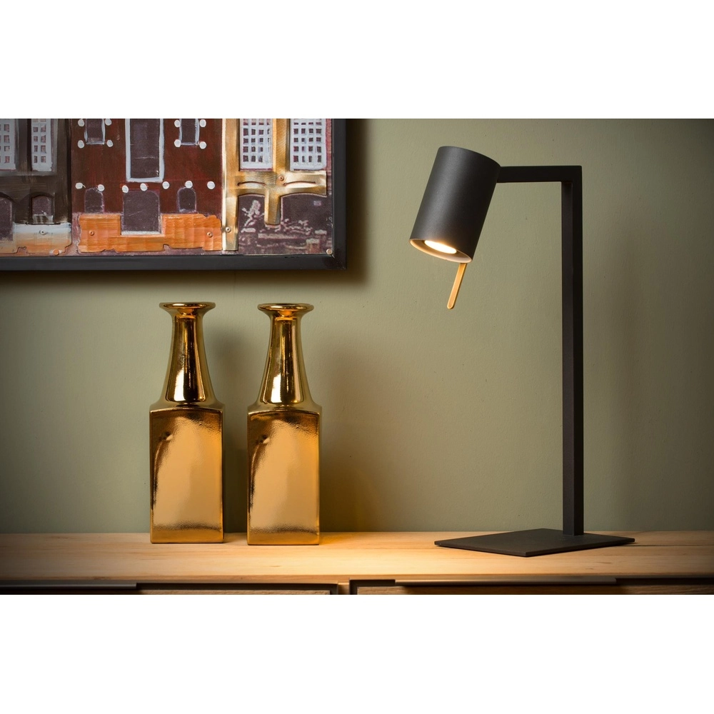 Modern desk lamp Lesley Black Lucide 5411212031129