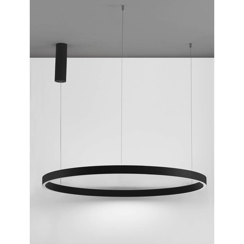 Black pendant lamp Elowen design Ø 98cm