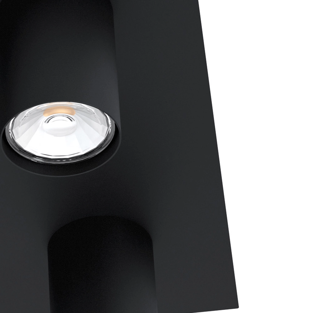 Black surface-mounted spotlight Valcasotto 4-light Eglo 9002759995164