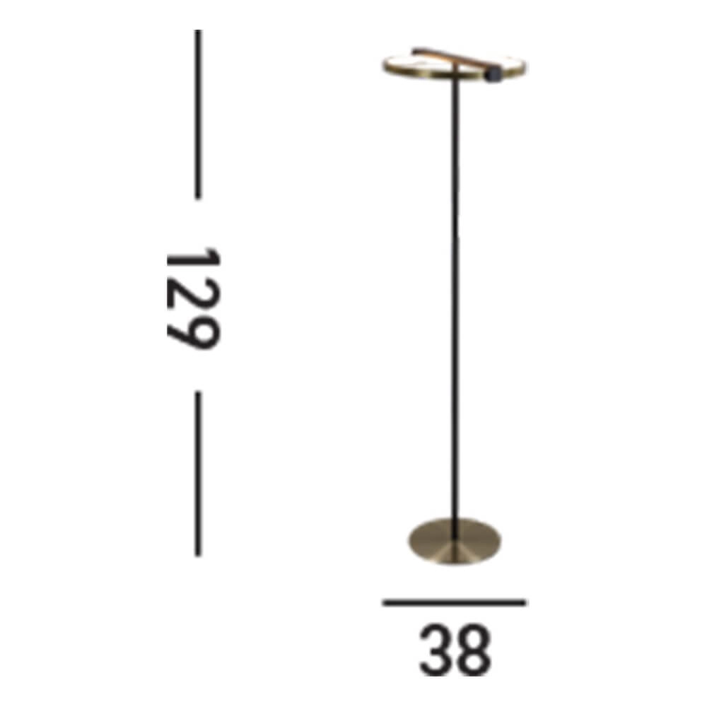 Floor lamp Aerial Black and gold Searchlight 5053423274416