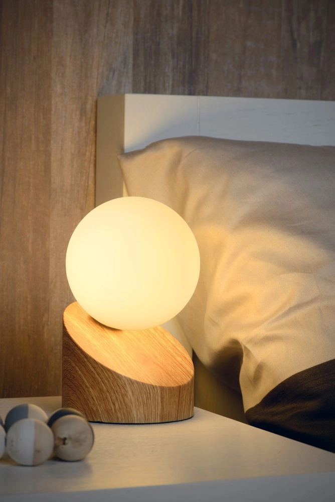 Design table lamp Len Light wood look Lucide 5411212450593