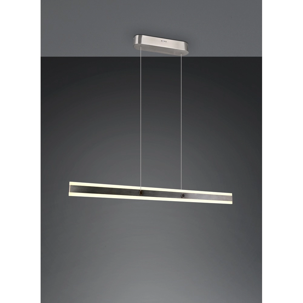 Modern pendant lamp Arcola 115cm nickel Trio 4017807661996
