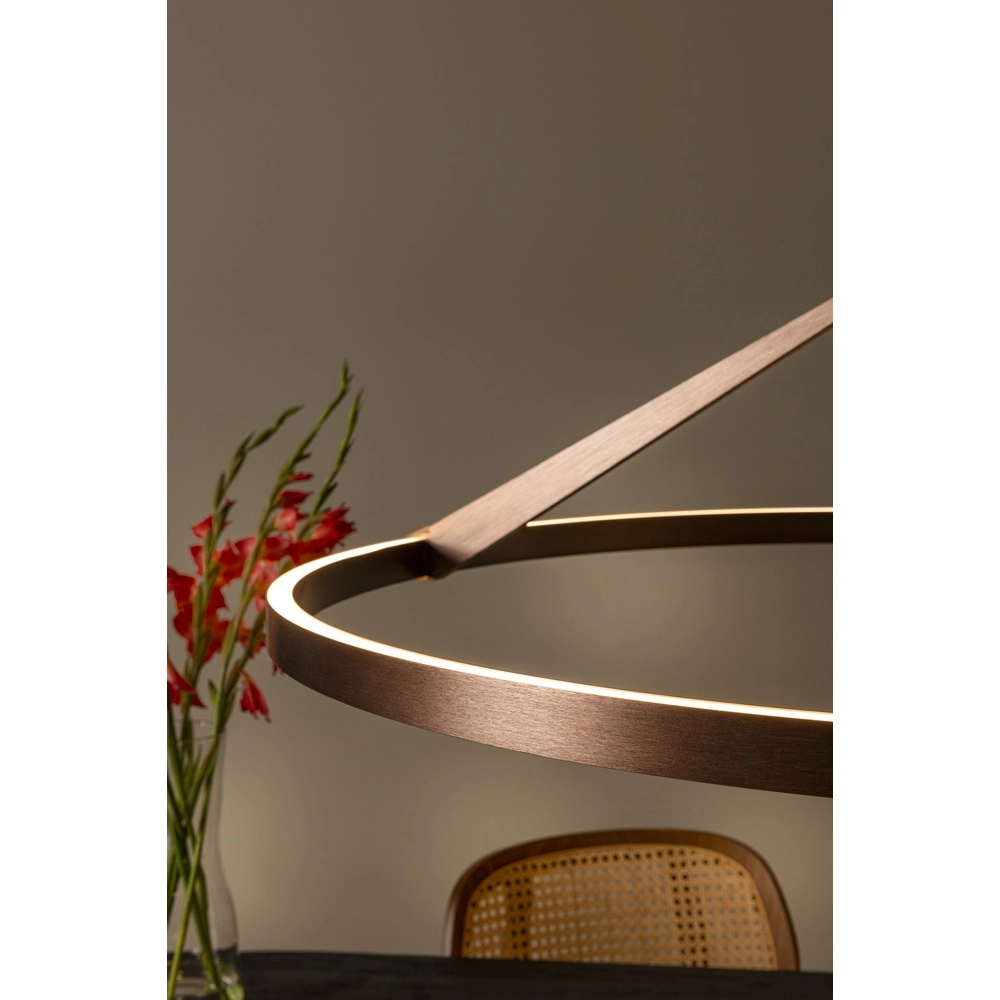 Sleek LED pendant light Applause copper - Ø 80cm Premium by Lucide 5411212221858