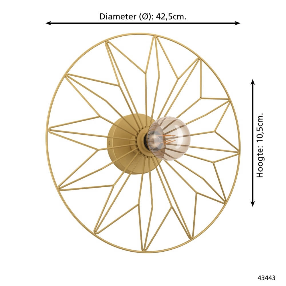 Golden ceiling lamp Castanuelo Eglo 9002759434434