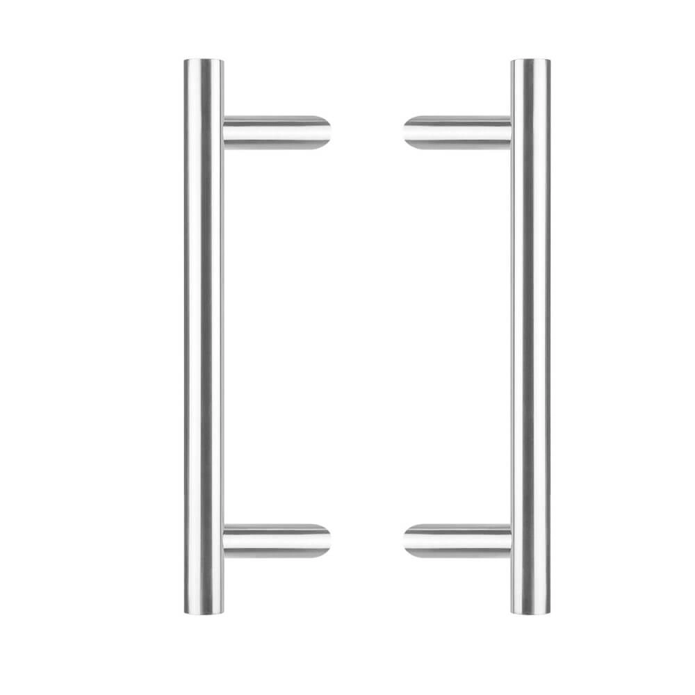 Door handles T-shape Gripon 50cm per pair stainless steel angled