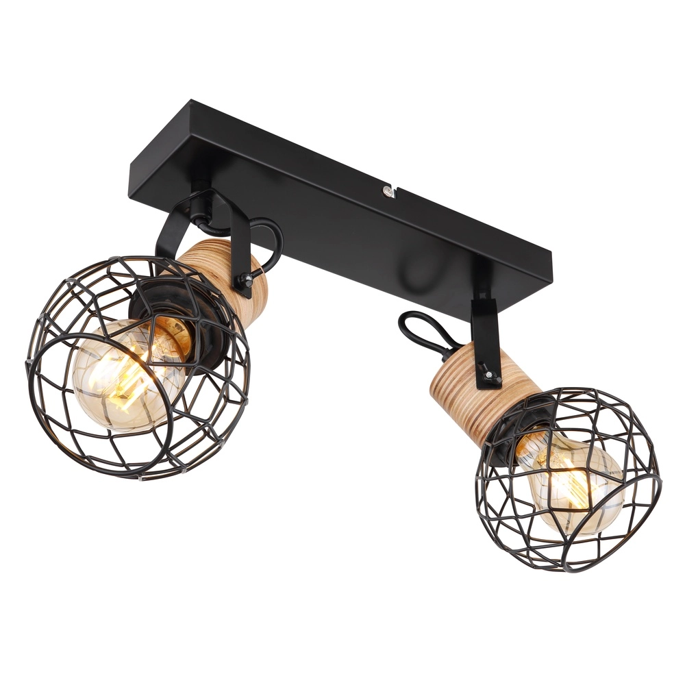 Wall lamp Lacky 2-light black