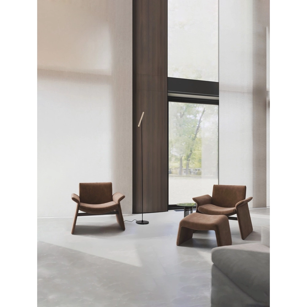 Design floor lamp Prato black with mocha brown Lyora 5212017467805