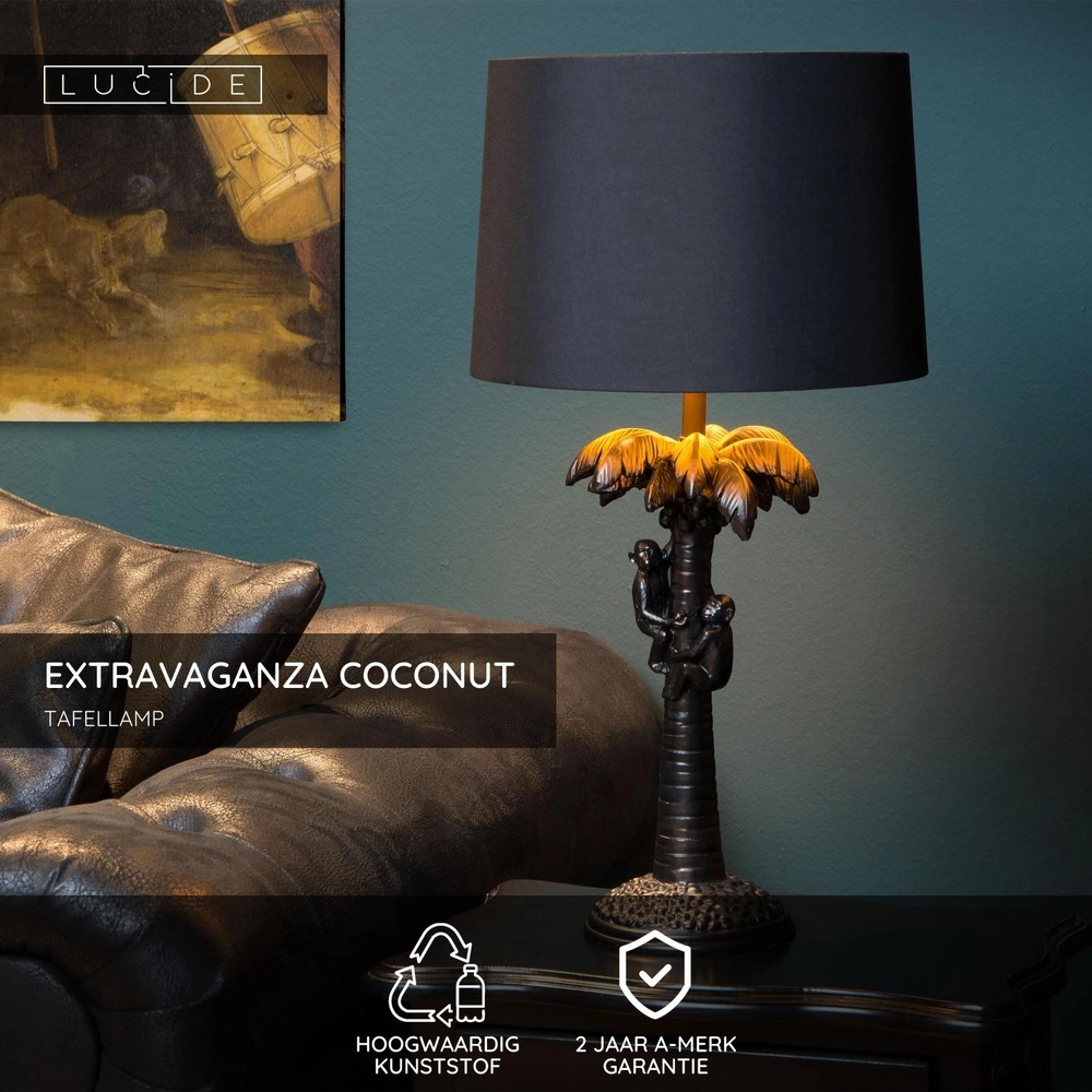 Table lamp Extravaganza Coconut Black Lucide 5411212105257