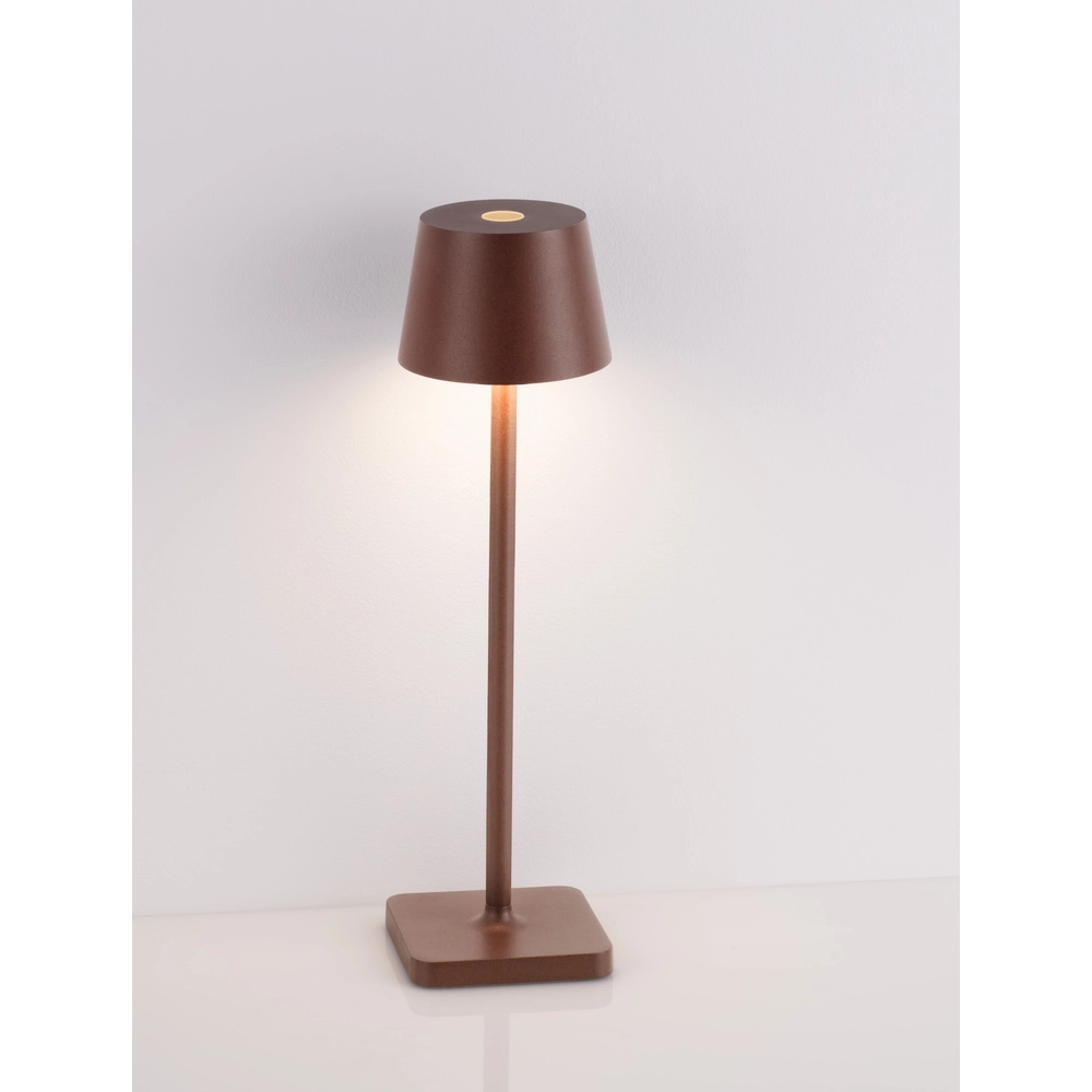 Rechargeable table lamp Deck Rusty brown