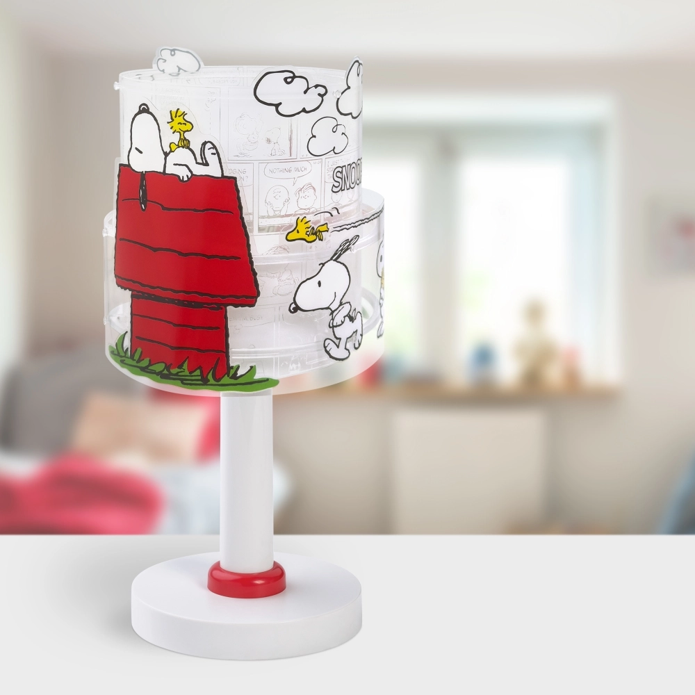 Table lamp Snoopy white with red Dalber 8420406763019