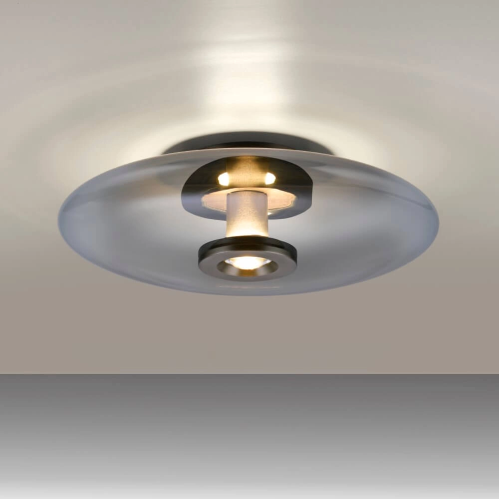 Designer ceiling lamp Pure Vitrum gray Paul Neuhaus 4012248382660