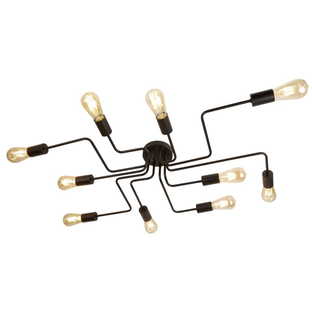 Ceiling lamp Circuit Spider 10-light matte black