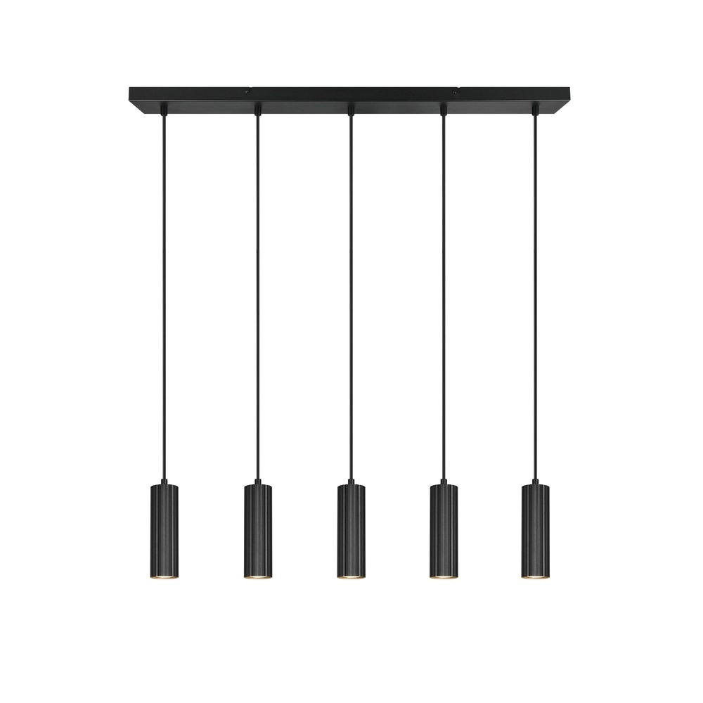 5-light pendant lamp Soka black Trio 4017807658538