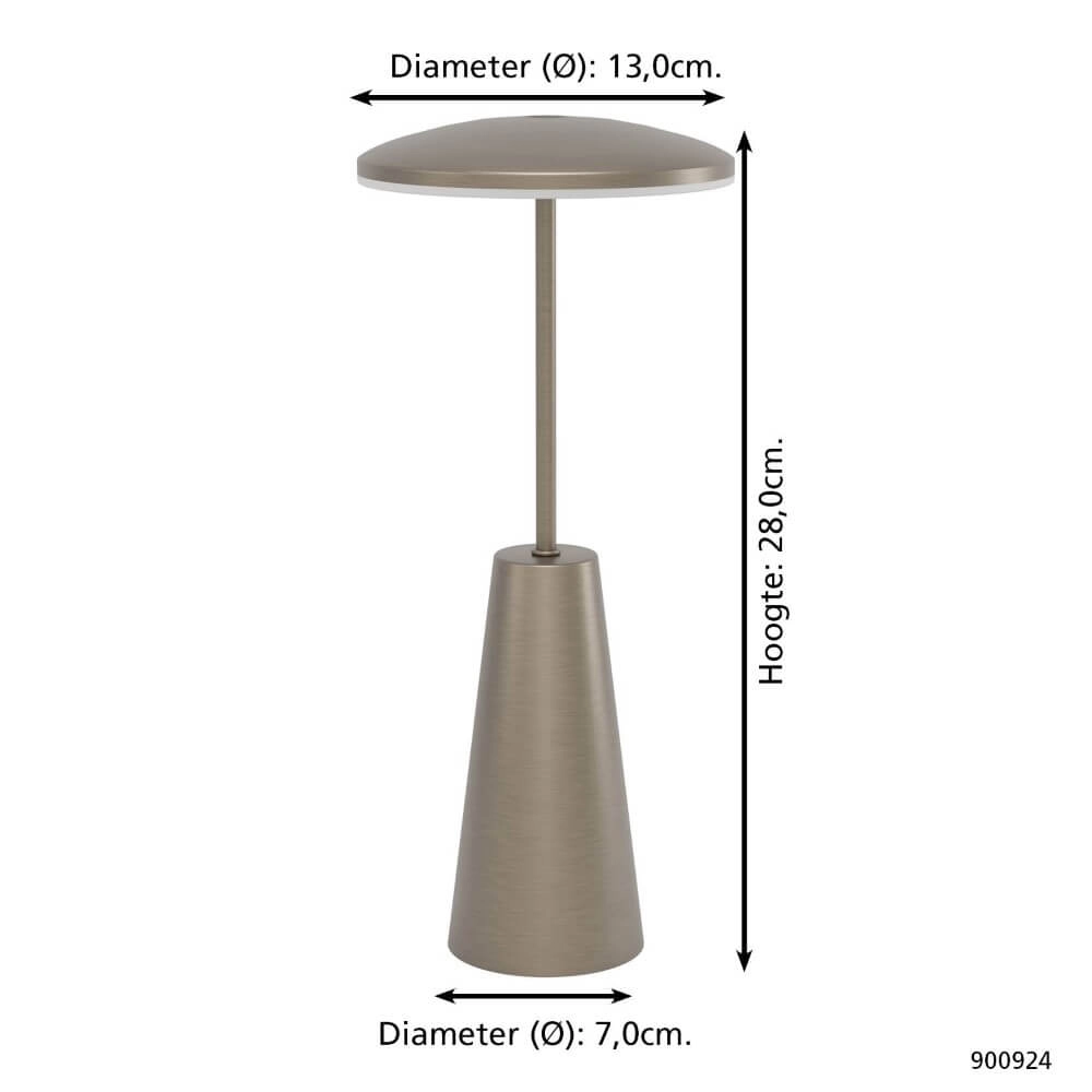 Bronze table lamp Piccola Ø 13cm Eglo 9008606277797