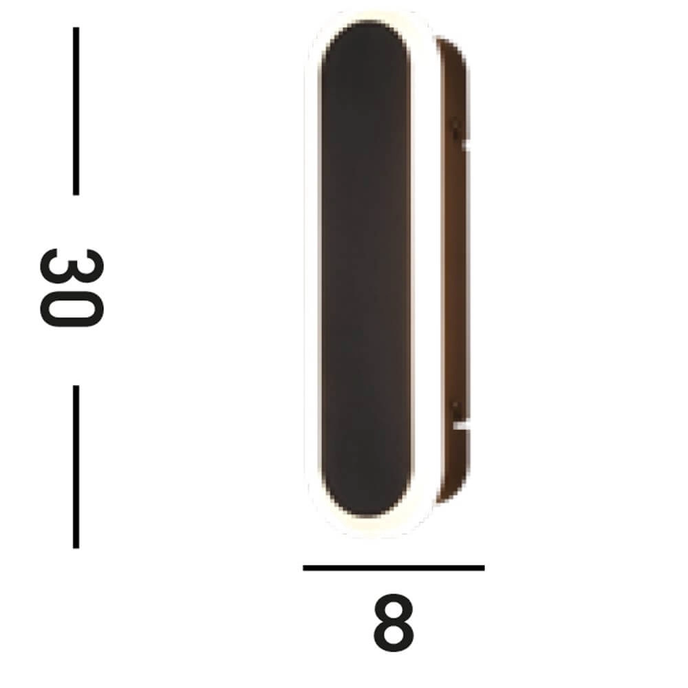 Design wall lamp Bordo black 30cm Searchlight 5053423271989