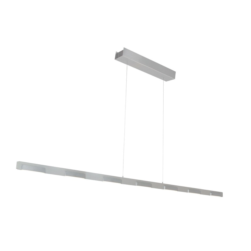 Sleek pendant lamp Bloc metallic grey