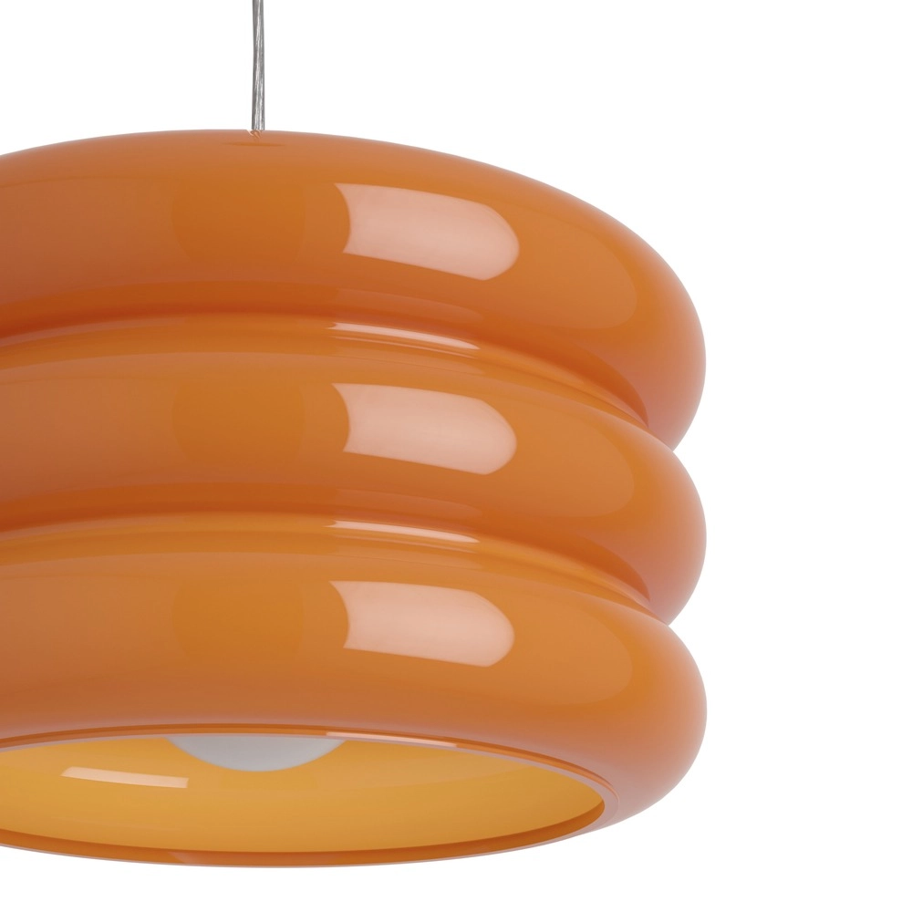 Design pendant lamp Tortora chrome with orange Ø 20cm