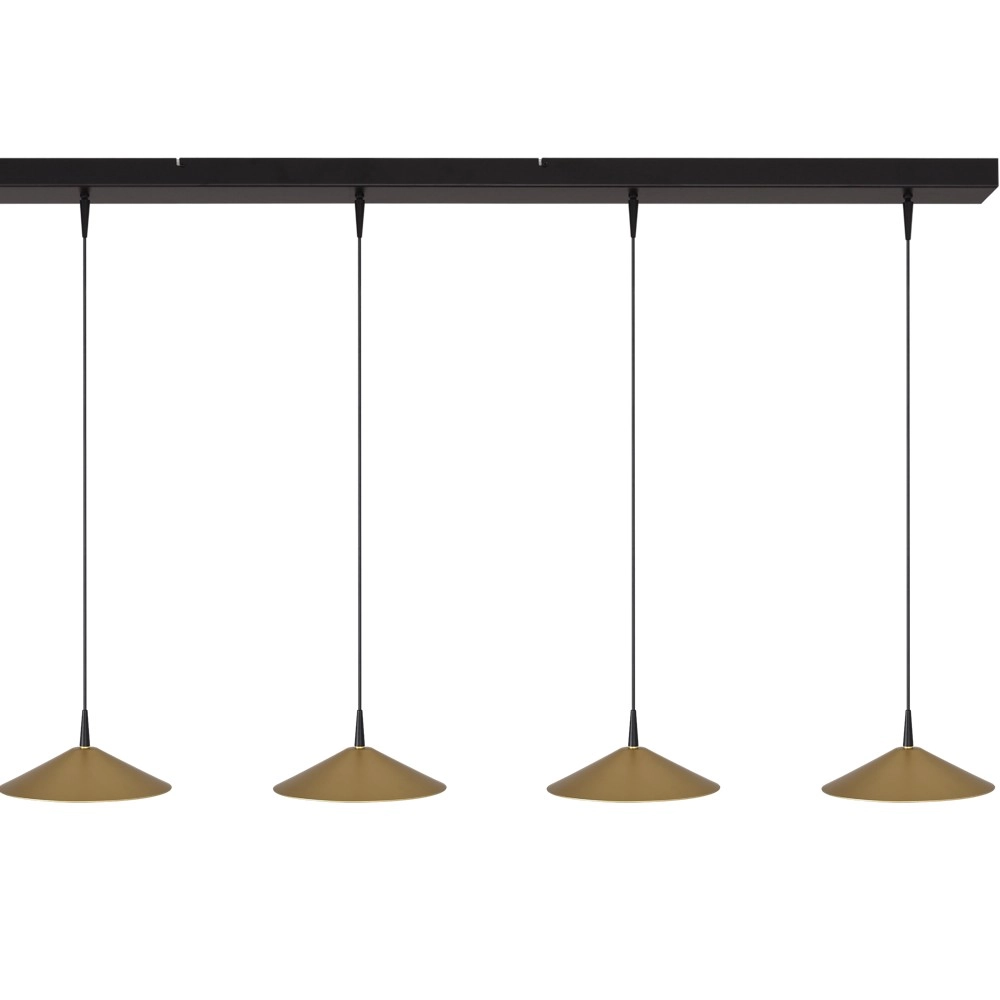5-light pendant lamp Ceppo black with gold Ø 22cm Masterlight 8718121358451