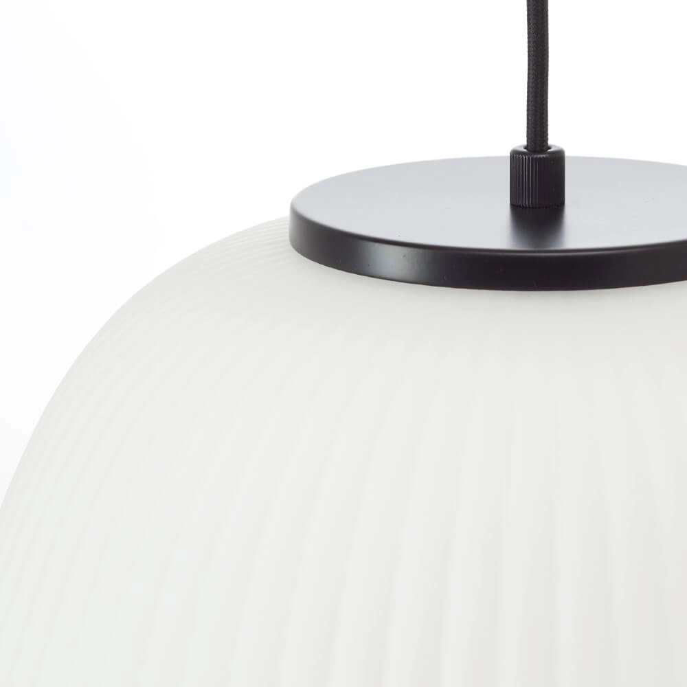 Pendant lamp Kaizen black with white Ø 35cm Brilliant 4004353447174