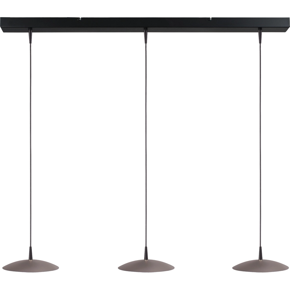 3-light pendant lamp Scala 100cm black with nickel Ø 20cm