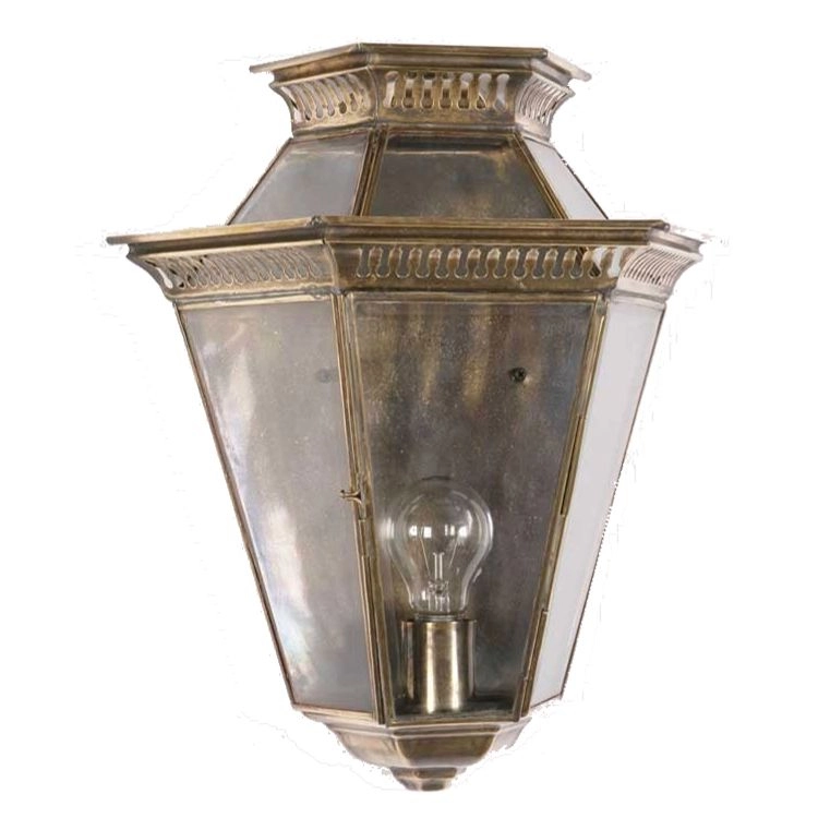 Country outdoor lamp Bevelled Glass handmade - polished gold (pbul) Limehouse 8716803506831