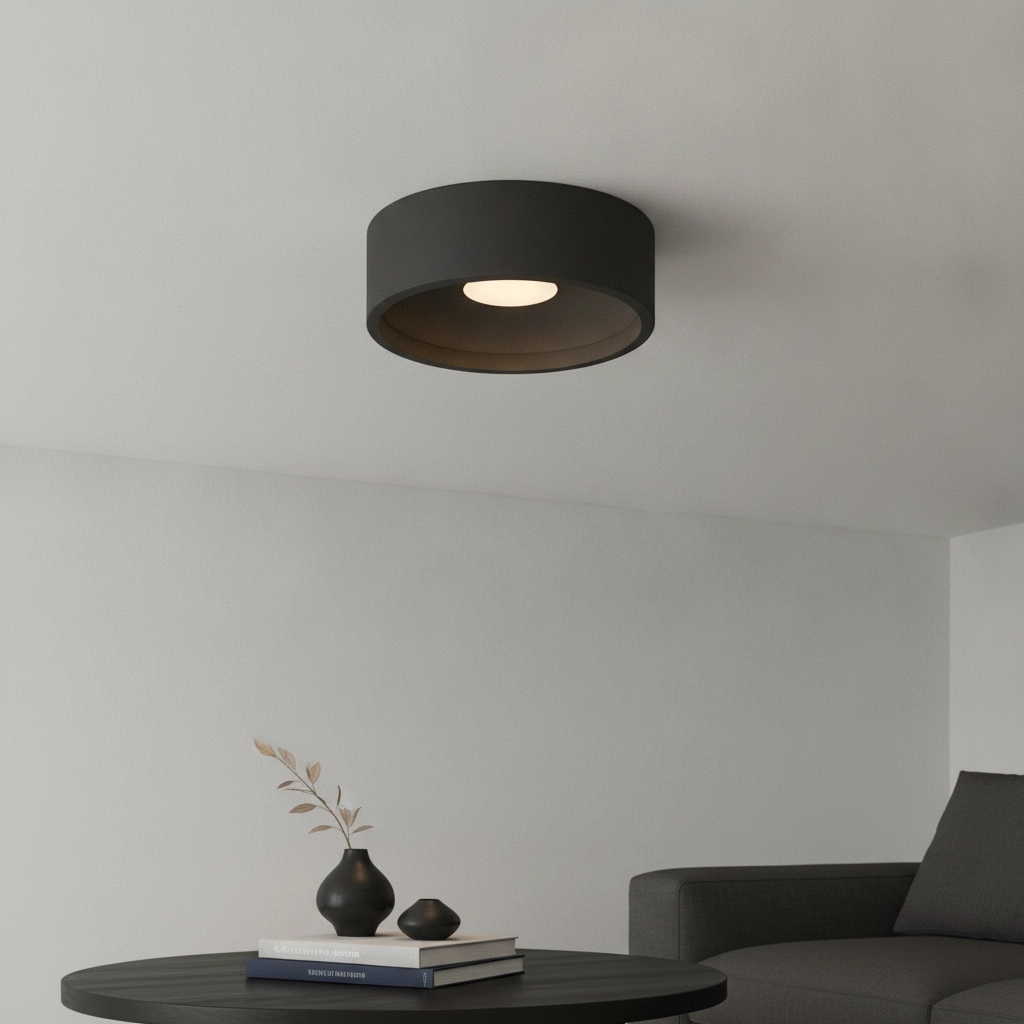 Black ceiling lamp Orlando Ø 14cm