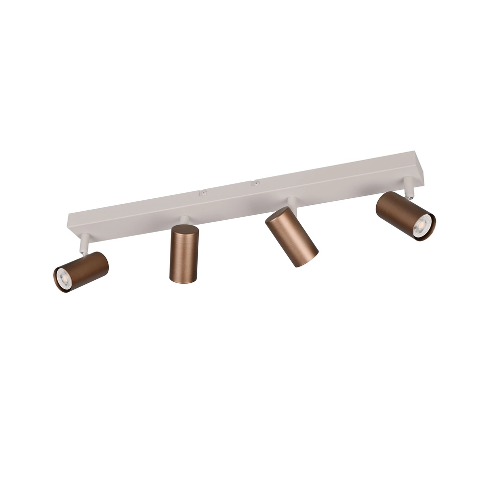 Surface-mounted spot Taryn 4-light mocha brown Trio 4017807685657