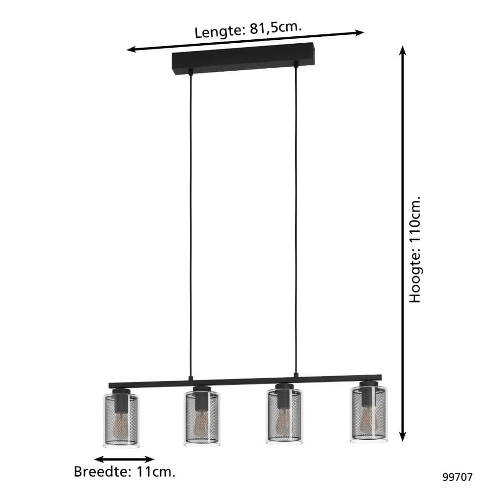 Dining table hanging lamp Zocabon Eglo 9002759997076