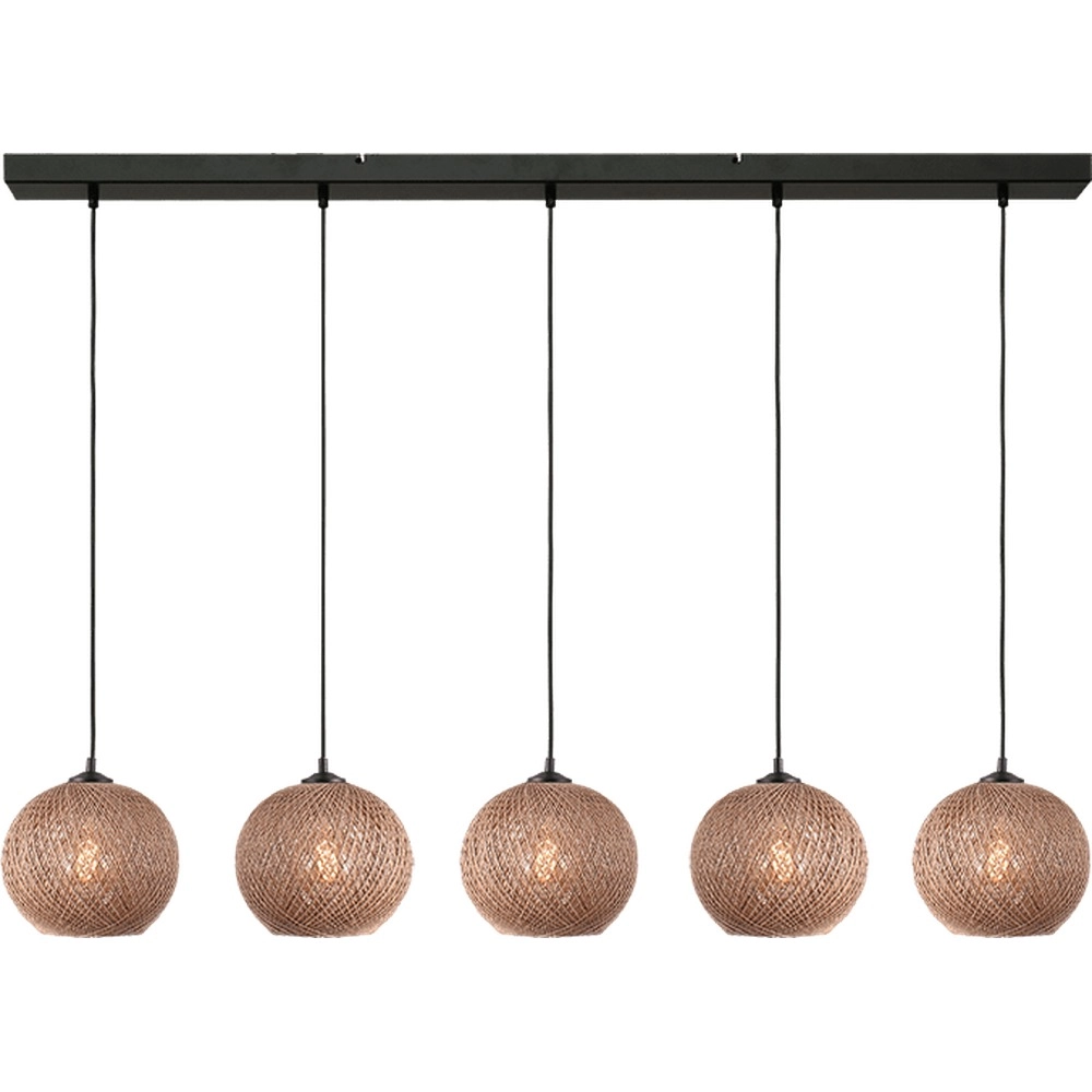 5-light pendant lamp Corda rattan Ø 20cm