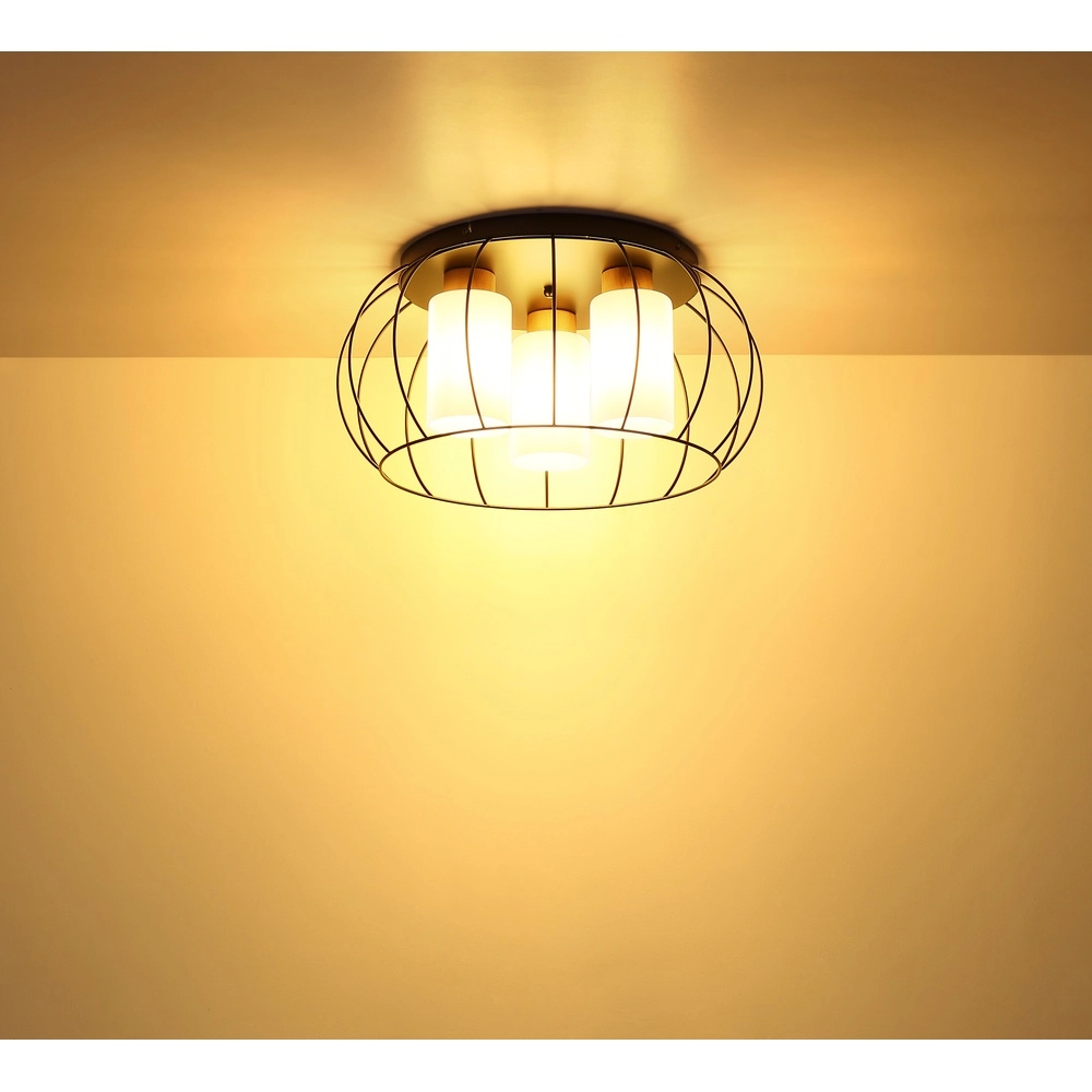Ceiling lamp Rowena 3-light black Globo 9007371589982