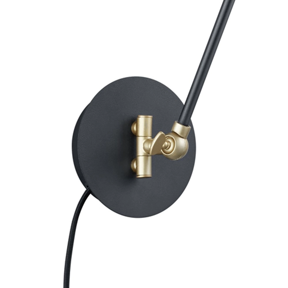 Reading lamp Edward black with gold Trio 4017807388473