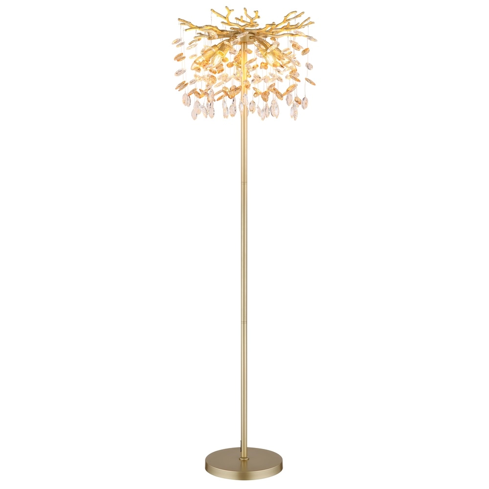 Floor lamp Queena gold Ø 46cm