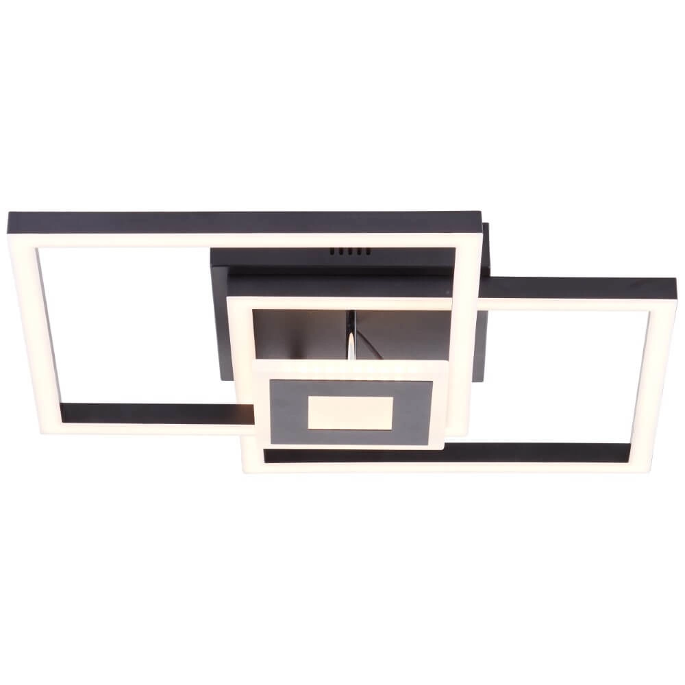 Ceiling lamp Bray Square Black Brilliant 4004353420016