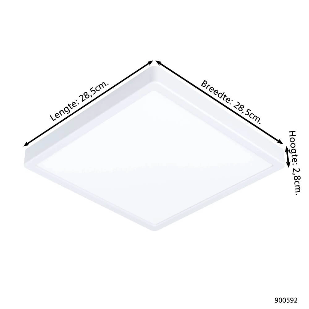 White ceiling lamp Fueva 5 28.5 by 28.5cm Eglo 9008606244911