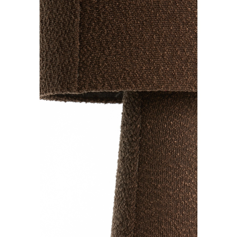 Floor lamp Micky Ø 38cm - bouclé - brown Light & Living 8717807782788