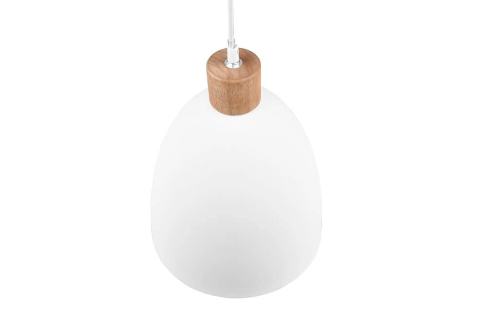 Hanging lamp Jagger white with wood brown Trio 4017807503180