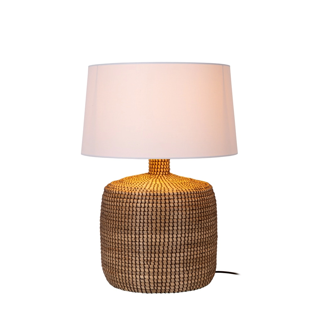 Table lamp Ambala Ø 45cm - seagrass brown