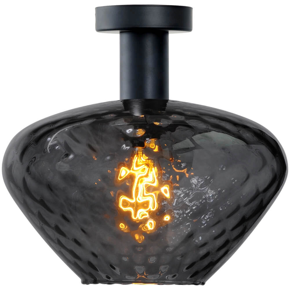 Ceiling lamp - Ø 30cm - Porto with Blossom smoke glass