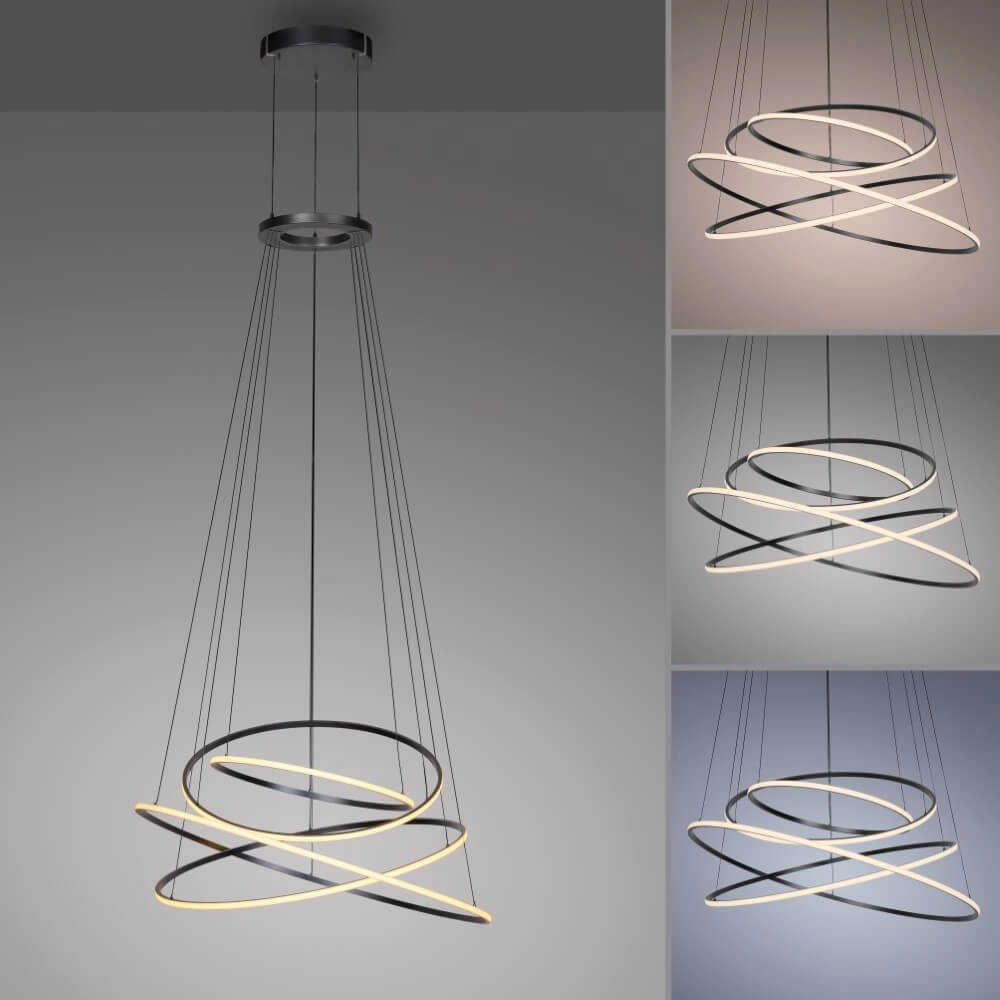 Design hanging lamp Pure E-Flying Rings gray Paul Neuhaus 4012248384466