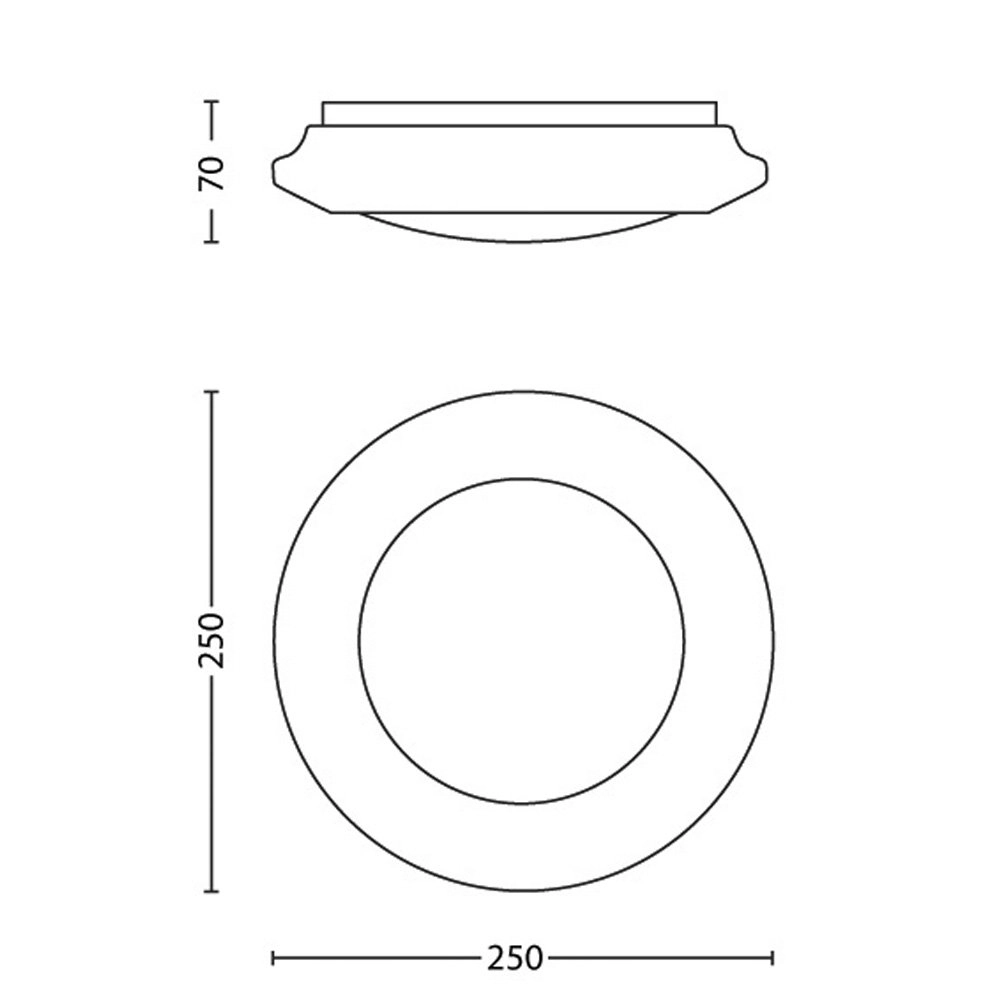 LED flush ceiling light Cinnabar 25 LED 25cm - 2700K Philips 8718696122778