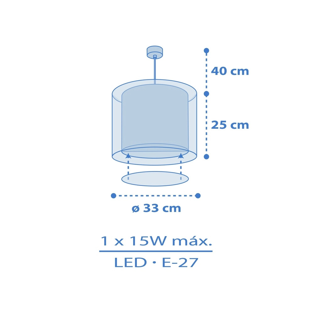 Children's room pendant lamp Kids World blue Dalber 8420406002521