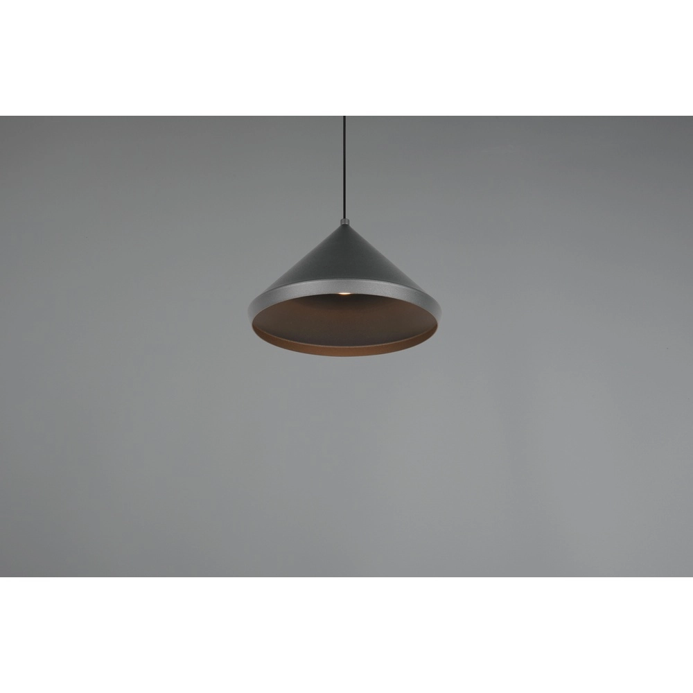 Modern pendant lamp Laguna Ø 18cm black Trio 4017807667608