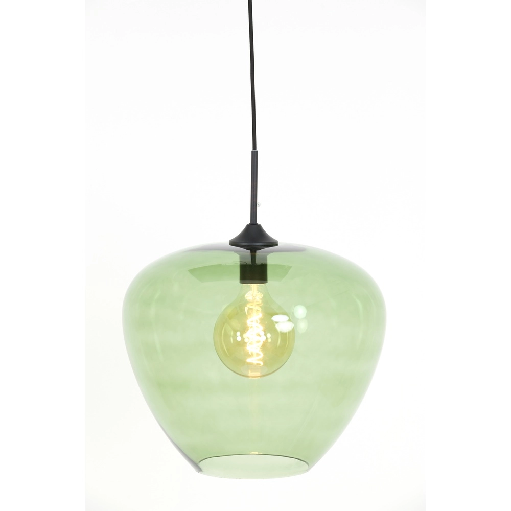 Glass pendant lamp Mayson Ø 40cm - green glass Light & Living 8717807614225